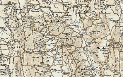 Old map of Heathstock in 1898-1900