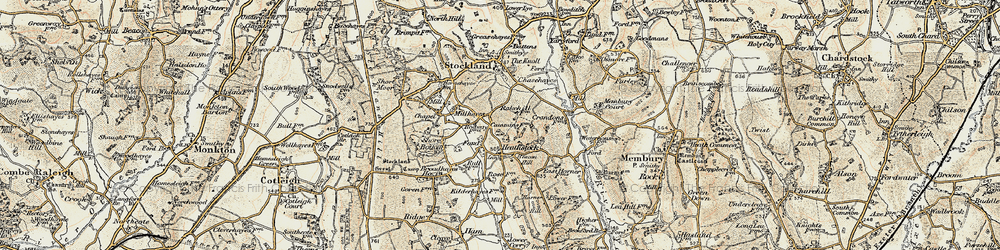 Old map of Heathstock in 1898-1900