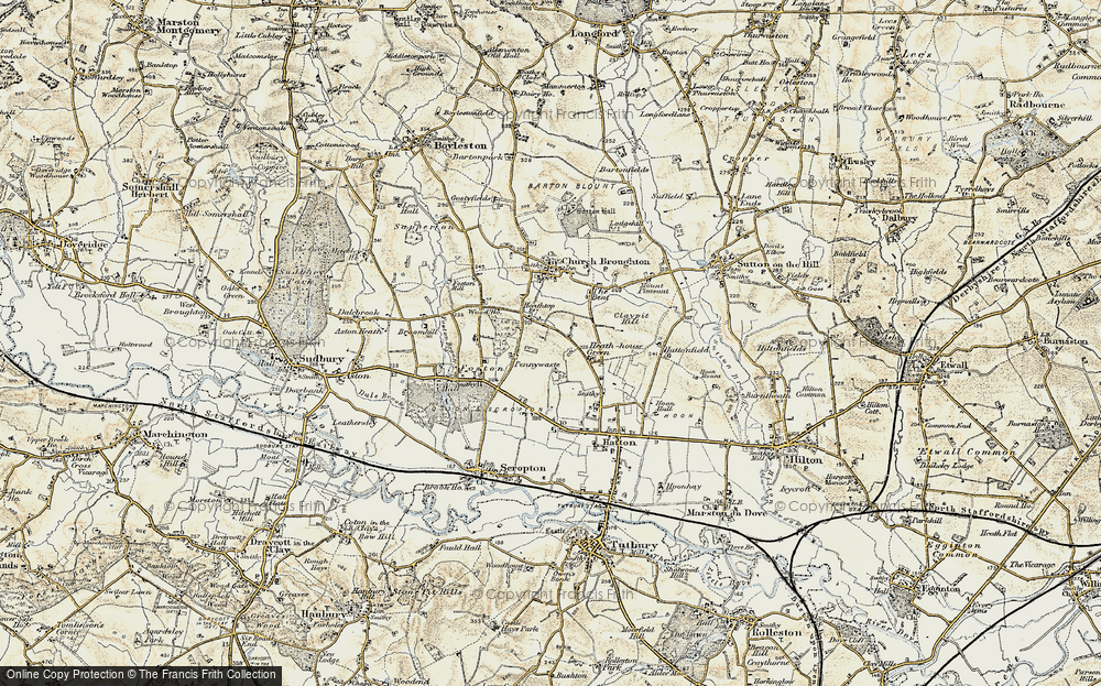 Old Map of Historic Map covering Birchills in 1902