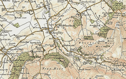 Old map of Whorlton Ho in 1903-1904