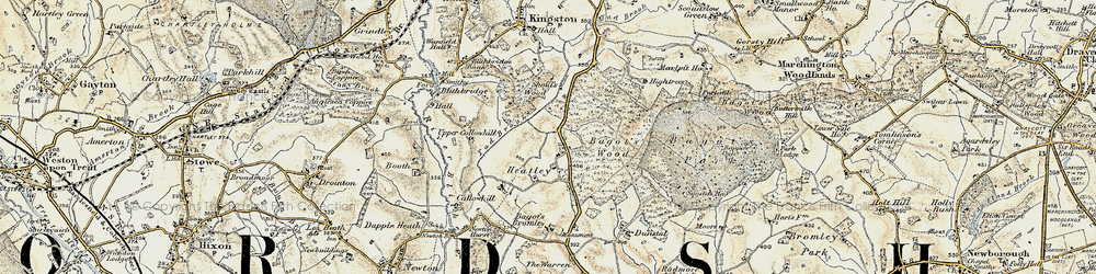 Old map of Heatley in 1902