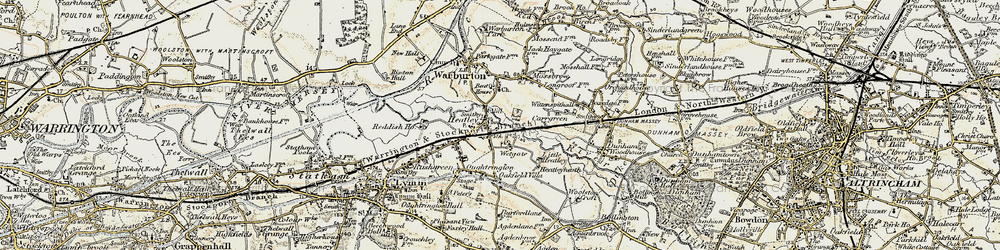 Old map of Heatley in 1903