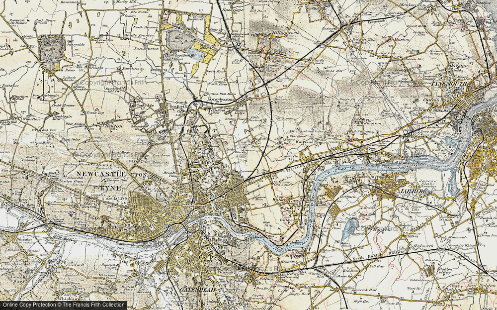 Old Map of Heaton, 1901-1903 in 1901-1903