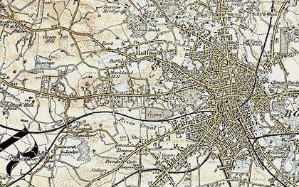 Old map of Heaton in 1903