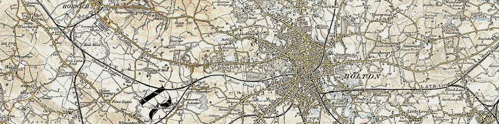 Old map of Heaton in 1903