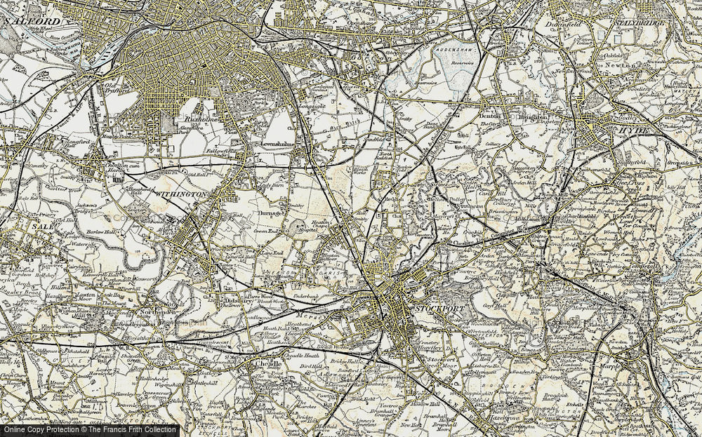 Old Map of Heaton Chapel, 1903 in 1903