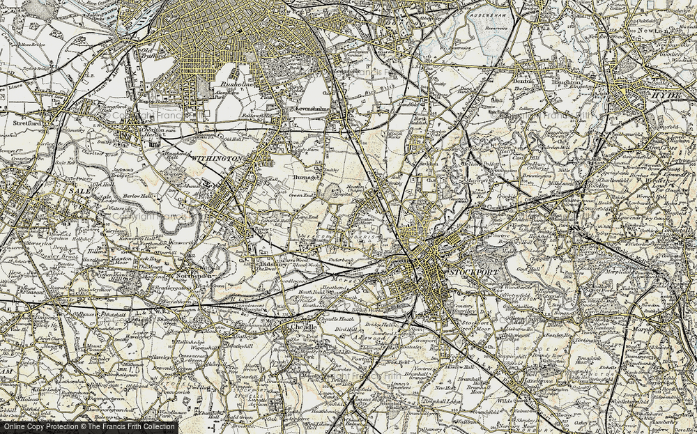 Old Map of Heaton Moor, 1903 in 1903