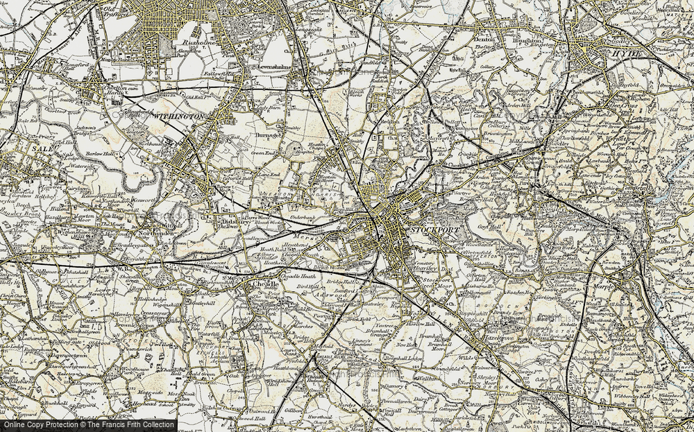 Old Map of Heaton Norris, 1903 in 1903