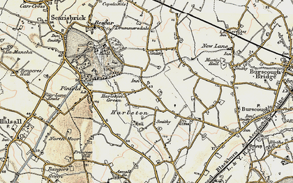 Old map of Heaton's Bridge in 1902-1903