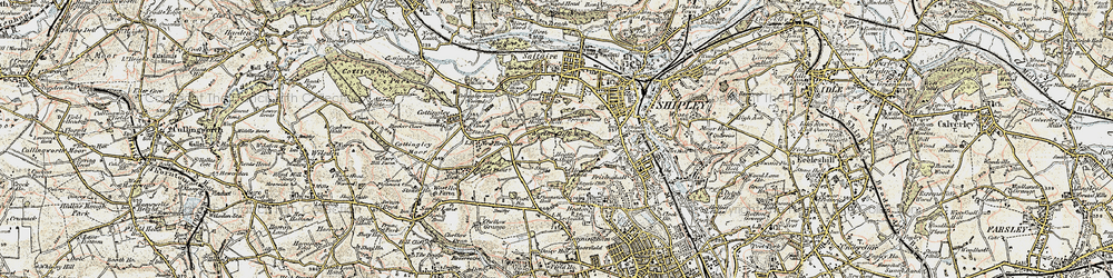 Old map of Heaton Shay in 1903-1904