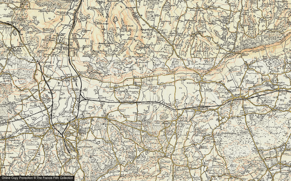 Old Map of Heaverham, 1897-1898 in 1897-1898