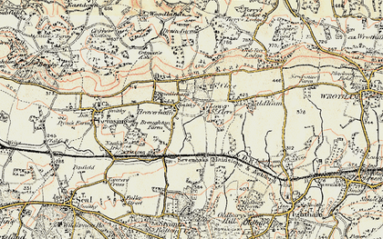 Old map of Heaverham in 1897-1898