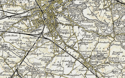 Old map of Heaviley in 1903