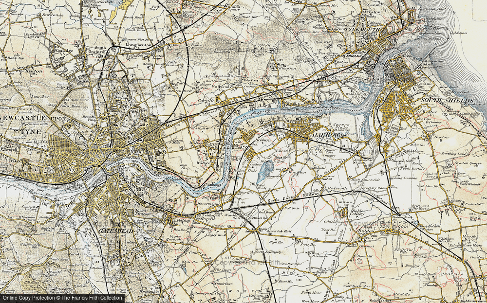 Old Map of Hebburn New Town, 1901-1904 in 1901-1904