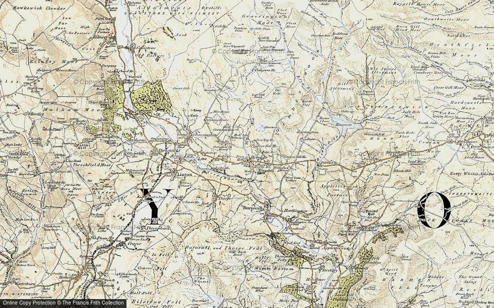 Old Map of Historic Map covering Bolton Haw End in 1903-1904