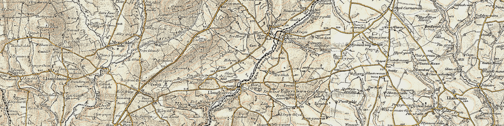 Old map of Hebron in 1901