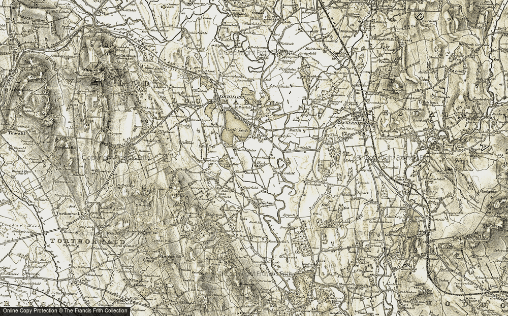 Old Map of Historic Map covering Broom, The in 1901-1904