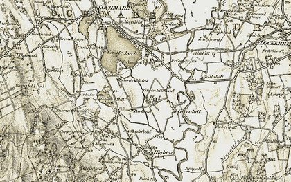 Old map of Heck in 1901-1904
