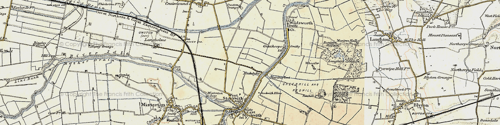 Old map of Heckdyke in 1903