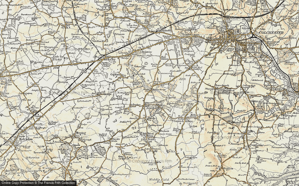 Old Map of Heckfordbridge, 1898-1899 in 1898-1899
