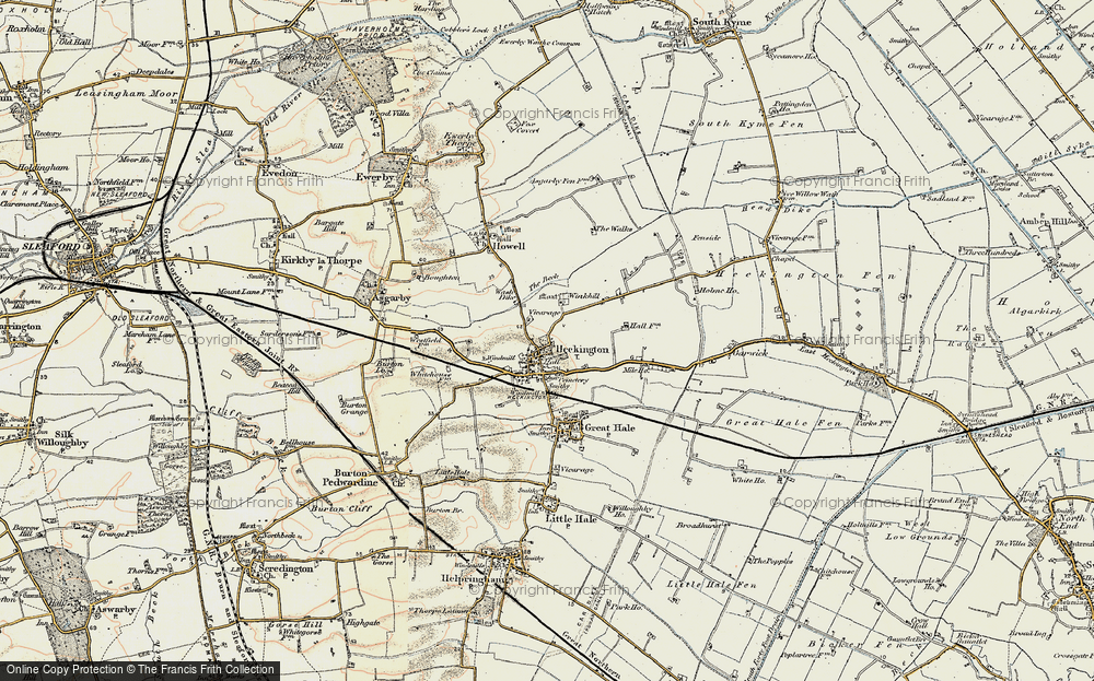 Old Map of Heckington, 1902-1903 in 1902-1903