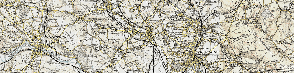 Old map of Heckmondwike in 1903