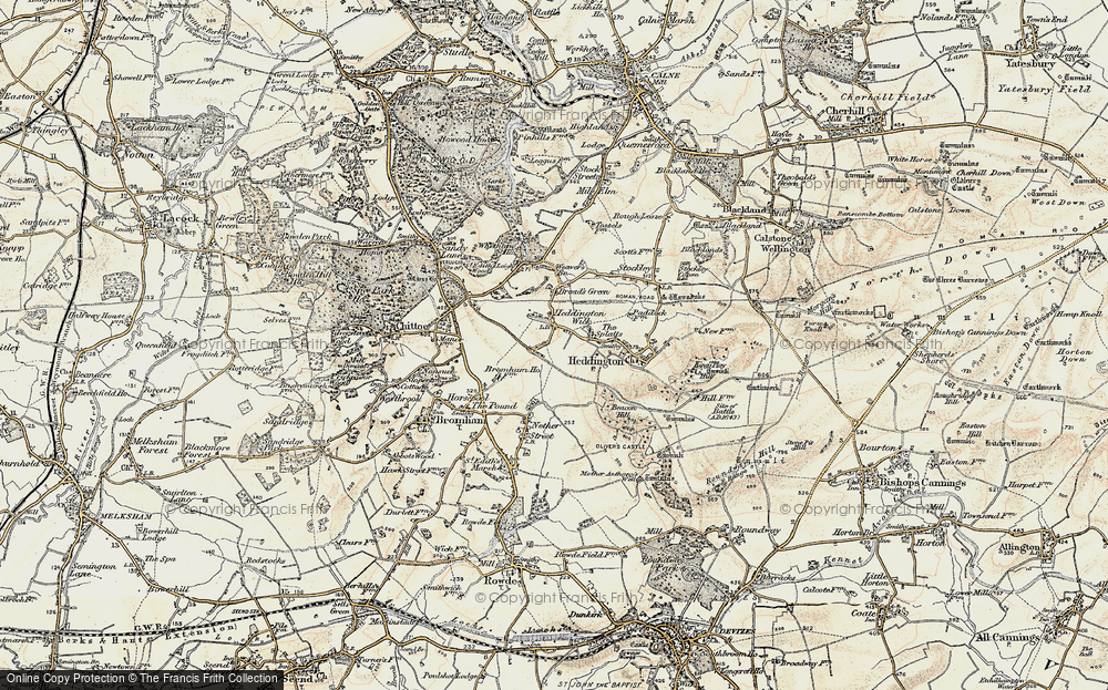 Old Map of Heddington Wick, 1899 in 1899
