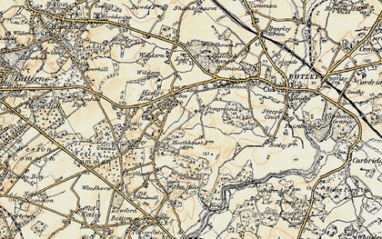 Old map of Hedge End in 1897-1899