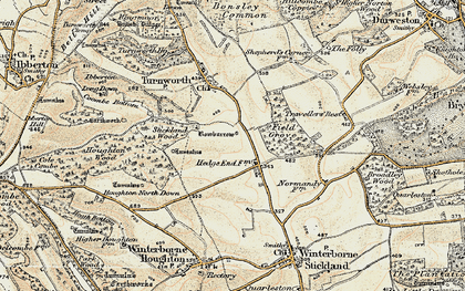 Old map of Hedge End in 1897-1909
