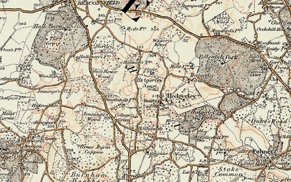 Old map of Bower Wood in 1897-1898