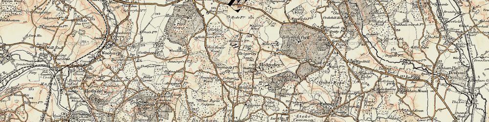 Old map of Hedgerley in 1897-1898