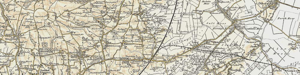 Old map of Hedging in 1898-1900