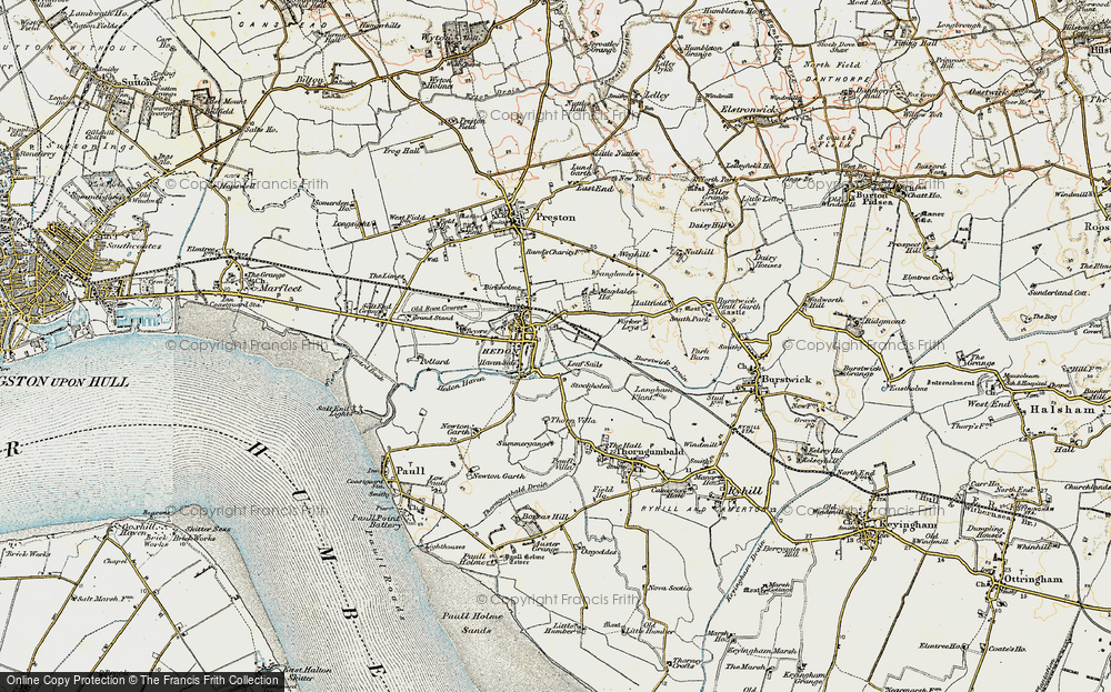 Old Map of Hedon, 1903-1908 in 1903-1908