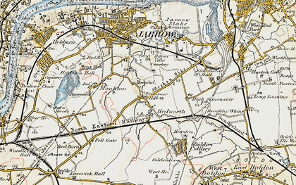 Old map of Hedworth in 1901-1904