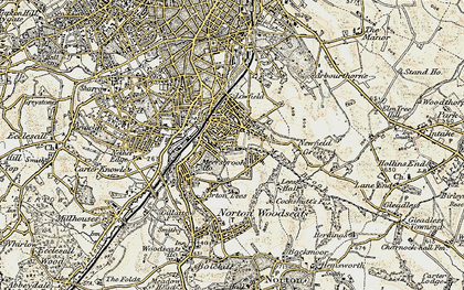 Old map of Heeley in 1902-1903