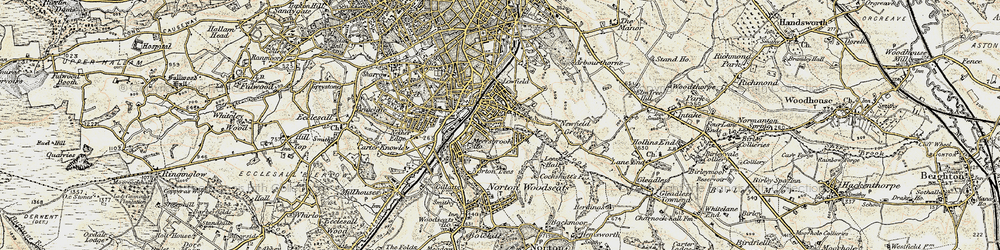 Old map of Heeley in 1902-1903