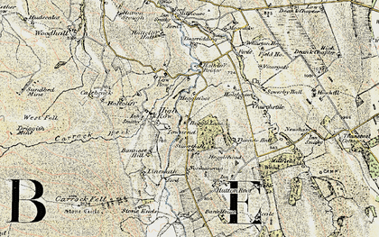 Old map of Heggle Lane in 1901-1904