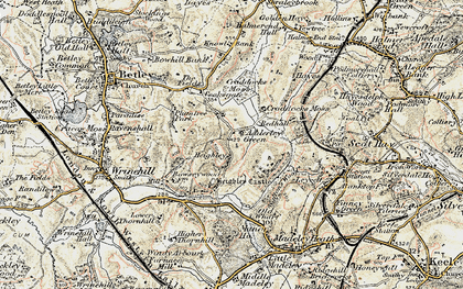 Old map of Adderley Green in 1902
