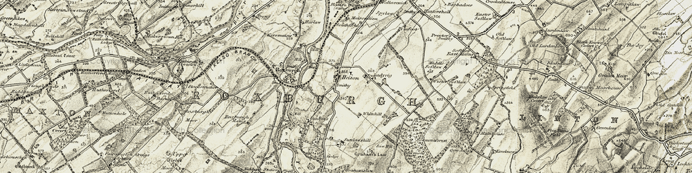 Old map of Heiton in 1901-1904