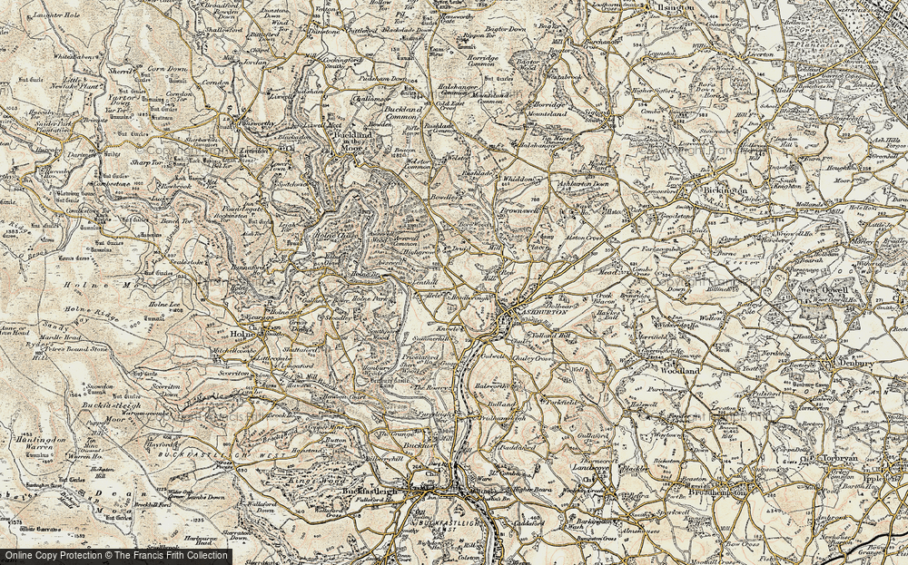 Old Map of Hele, 1899 in 1899