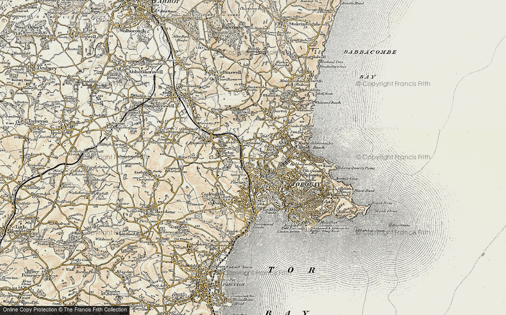 Old Map of Hele, 1899 in 1899