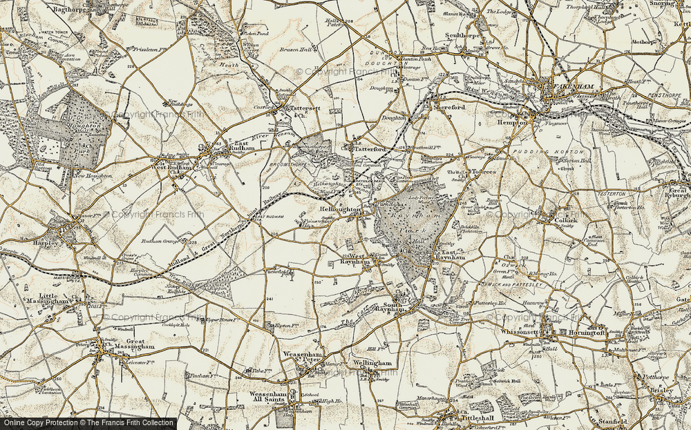 Old Map of Helhoughton, 1901-1902 in 1901-1902