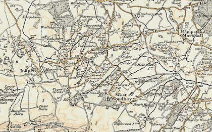 Old map of Hell Corner in 1897-1900