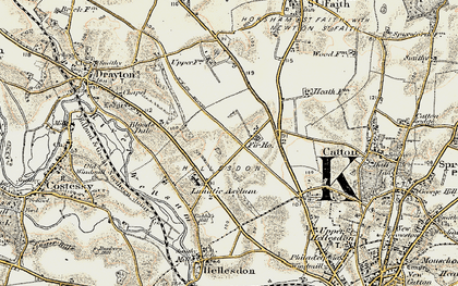 Old map of Hellesdon in 1901-1902