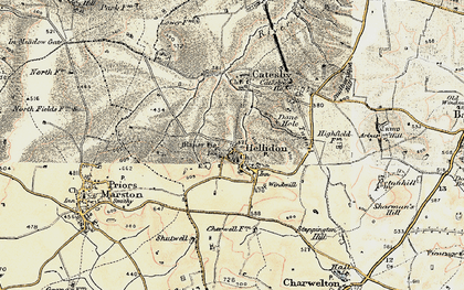 Old map of Hellidon in 1898-1901