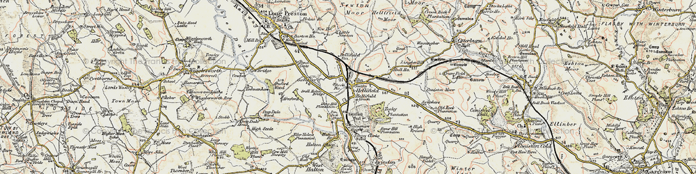 Old map of Hellifield in 1903-1904