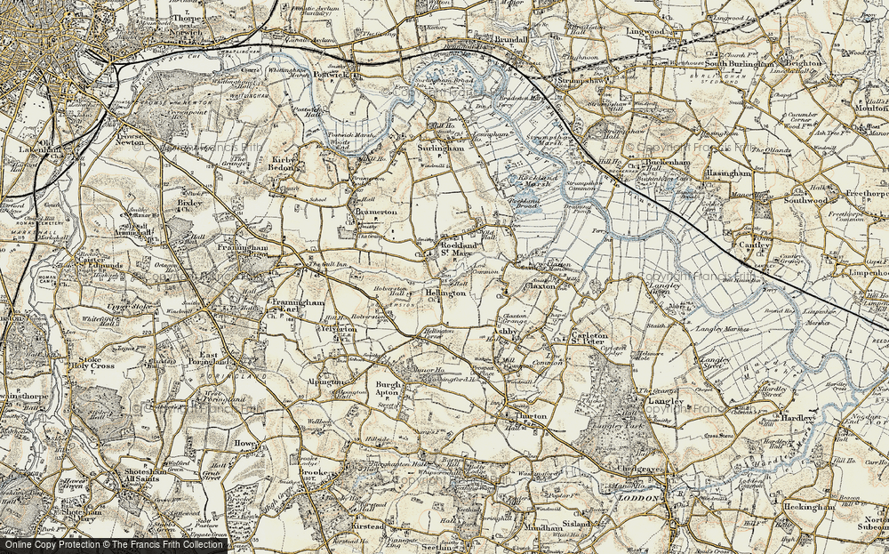 Old Map of Hellington, 1901-1902 in 1901-1902
