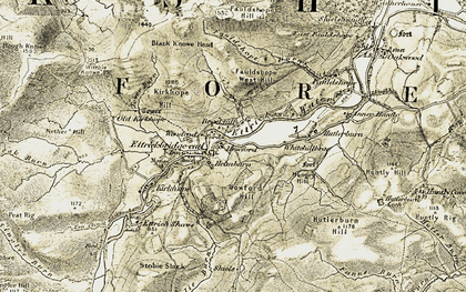 Old map of Helmburn in 1901-1904