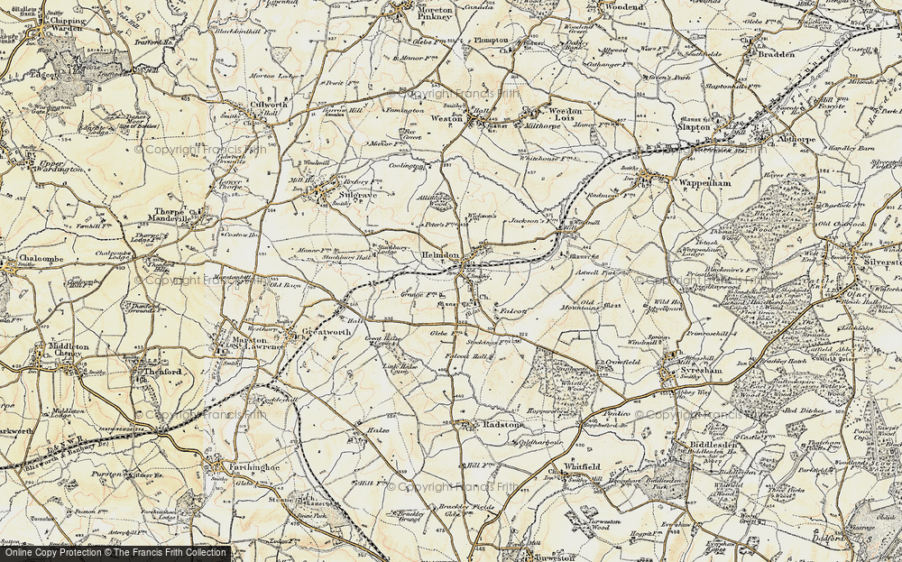 Old Map of Helmdon, 1898-1901 in 1898-1901