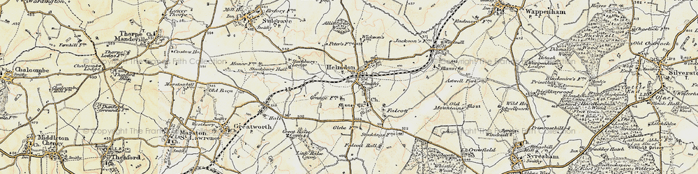Old map of Helmdon in 1898-1901